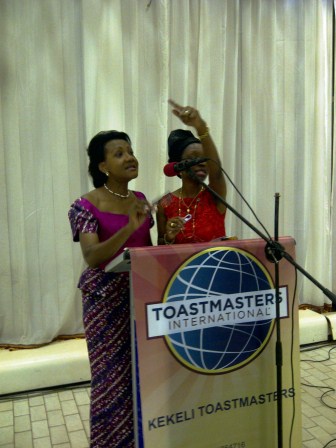 Some Key-Members of Kekeli Club in action at Togo2000 during Charter Presentation