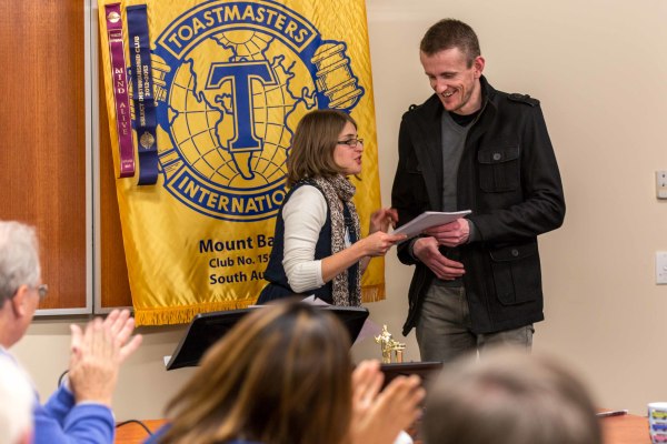 President Tara inducts new member Steve