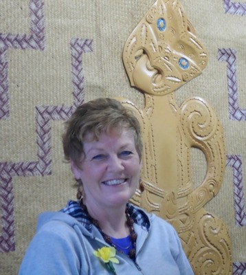 Glenda at a Pioneers Toastmaster meeting.