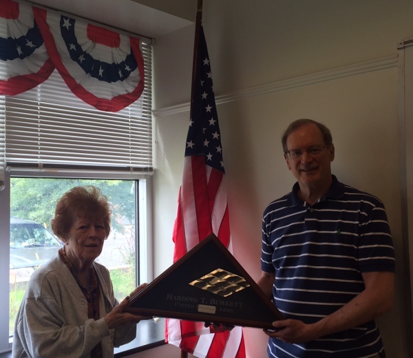 Helen and Richard with personalized flag case