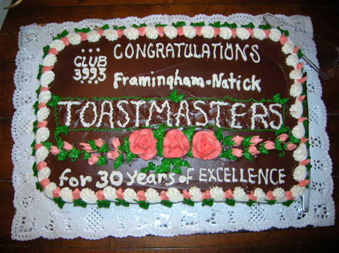 Framingham-Natick Toastmasters 30th Anniversary Cake