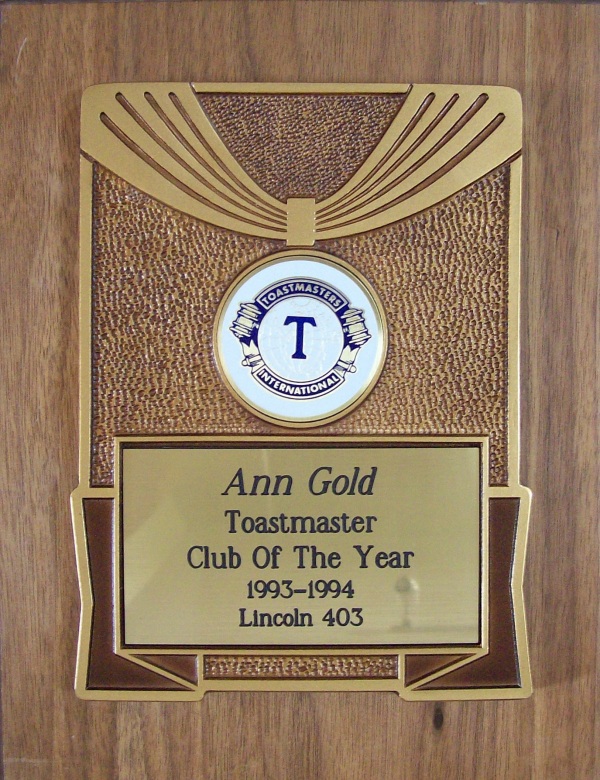 1993-1994 Ann Gold Award - Lincoln 403