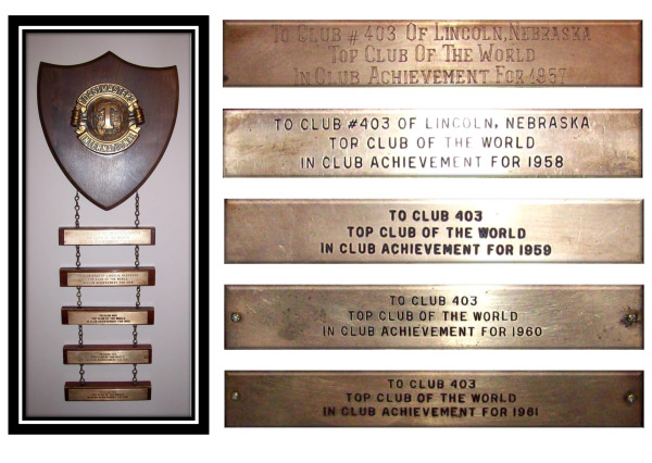 Top Club of the World Plaque