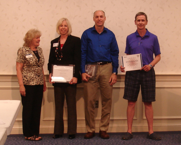 Candice Buell, DTM with Award recipients: Marina Kirsch, CC & CL; Tom Bodensteiner, CC; and Kevin Sherry, DTM & ALS